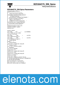 Vishay BZX384C75_SIN_Spice datasheet