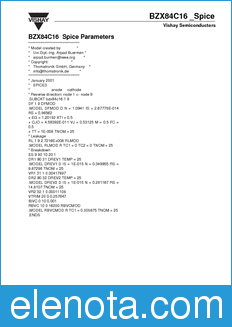 Vishay BZX84C16 datasheet