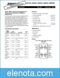 Intersil Corporatio CA124 datasheet