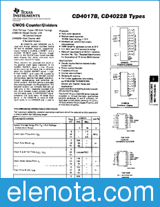 Texas Instruments CD4022B datasheet