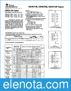 Texas Instruments CD4072B datasheet