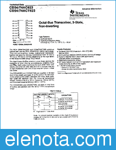 Texas Instruments CD74AC623 datasheet