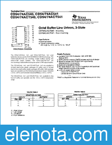 Texas Instruments CD74ACT541 datasheet