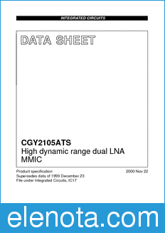Philips CGY2105ATS datasheet