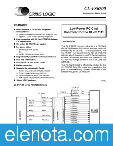 Cirrus Logic CL-PS6700 datasheet
