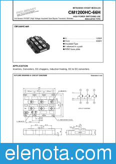Mitsubishi CM1200HC-66H datasheet