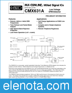 CML CMX631A datasheet