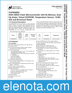 National Semiconductor COP8AME9 datasheet