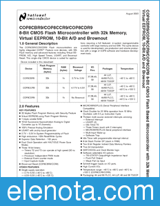 National Semiconductor COP8CBR9 datasheet