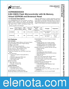 National Semiconductor COP8SBE9 datasheet