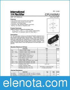 International Rectifier CPU165MU datasheet