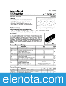 International Rectifier CPV363MF datasheet
