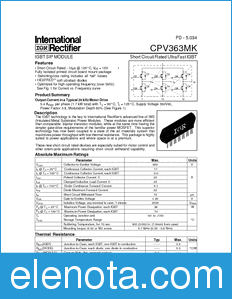 International Rectifier CPV363MK datasheet