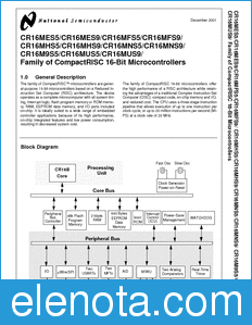 National Semiconductor CR16MES5 datasheet