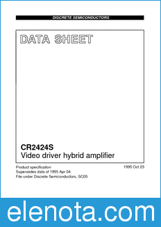 Philips CR2424S datasheet