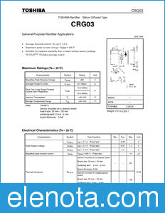 Toshiba CRG03 datasheet