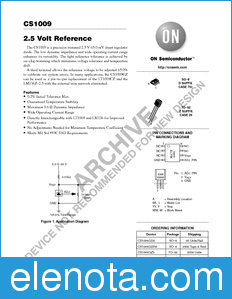 ON Semiconductor CS1009 datasheet