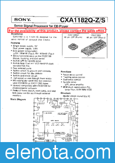 Sony Semiconductor CXA1182Q-Z/S