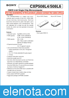 Sony Semiconductor CXP508L6 datasheet