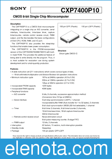 Sony Semiconductor CXP7400P10 datasheet