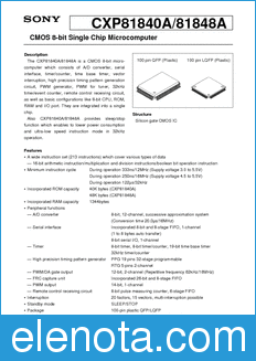 Sony Semiconductor CXP81840A datasheet