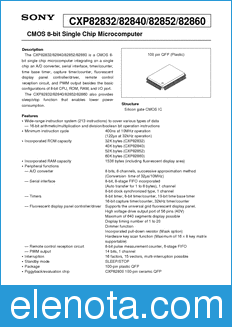 Sony Semiconductor CXP82832 datasheet