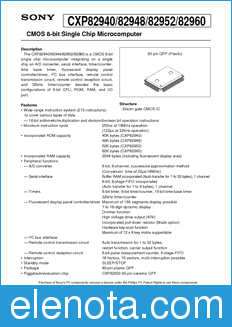 Sony Semiconductor CXP82940 datasheet