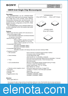 Sony Semiconductor CXP83620 datasheet