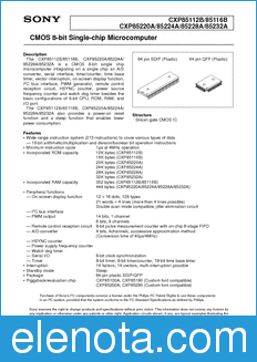 Sony Semiconductor CXP85220A datasheet