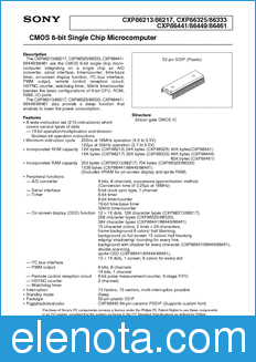 Sony Semiconductor CXP86441 datasheet