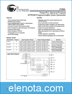 Cypress Semiconductor CY2291 datasheet