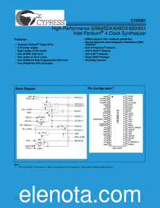 Cypress CY28381 datasheet
