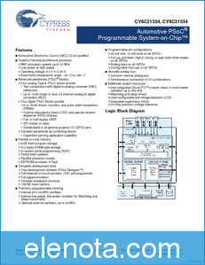 Cypress Semiconductor CY8C21334 datasheet