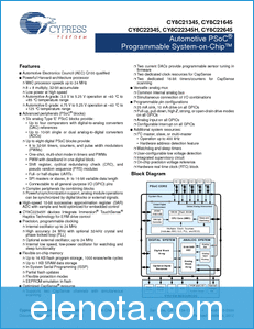 Cypress Semiconductor CY8C21345 datasheet