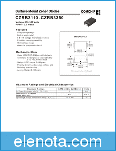 Comchip Technology CZRB3190 datasheet