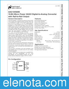 National Semiconductor DAC104S085 datasheet