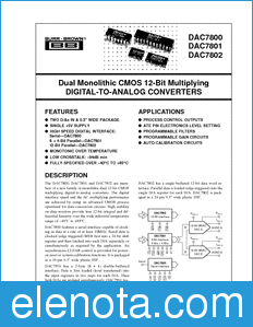 Texas Instruments DAC7800 datasheet