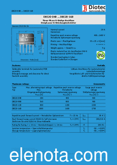 Diotec Semiconductor DBI20-04B datasheet