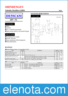 Shindengen DE5SC6M datasheet