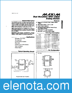 Maxim DG200A datasheet