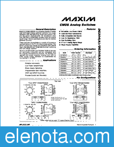 Maxim DG304A/DG305A datasheet