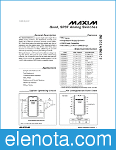 Maxim DG309 datasheet