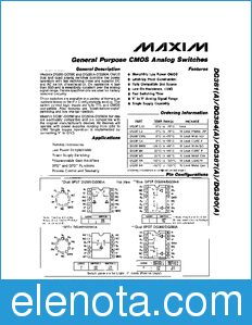 Maxim DG387A/DG390A datasheet