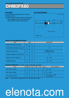Hitachi DHM3FX80 datasheet