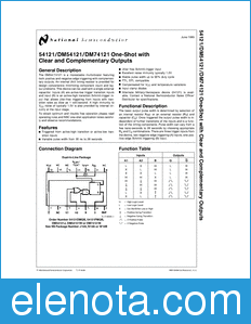National Semiconductor DM54121 datasheet