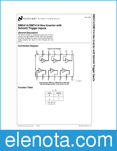 National Semiconductor DM5414 datasheet