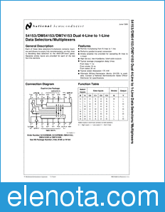 National Semiconductor DM54153 datasheet