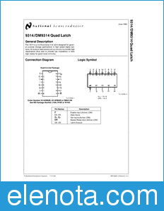 National Semiconductor DM9314 datasheet