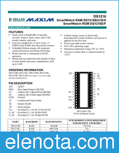 Maxim DS1216E datasheet