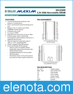 Maxim DS1230W datasheet